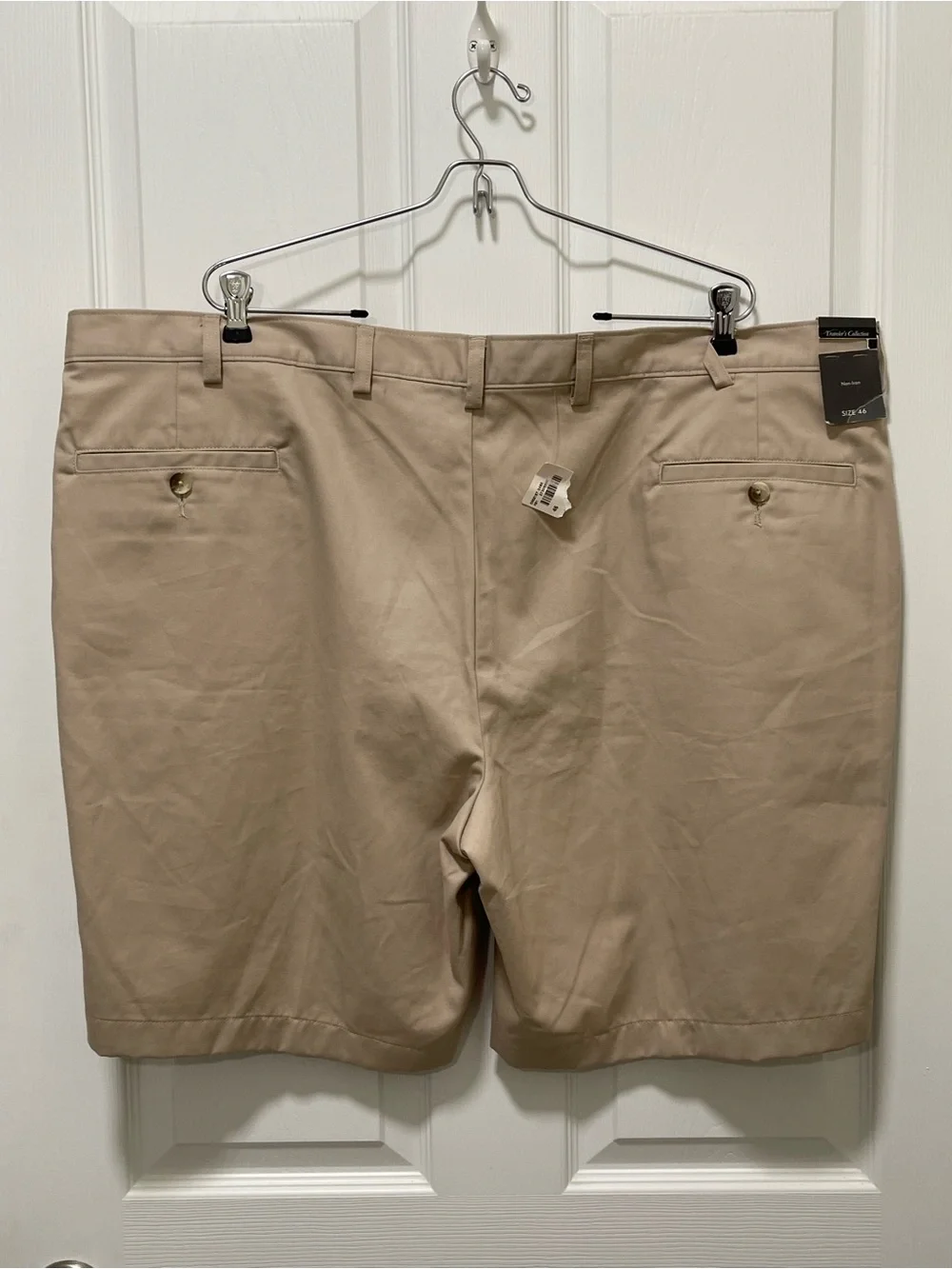 Travelers Collection Non-Iron Tan Shorts 100% Cotton Summer Preppy Vacay Men